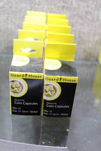 lot 3099 image: Lot of 100 GuardHouse U.S. Nickel 21.2mm Coin Capsules (6 of 6) - WILL SHIP