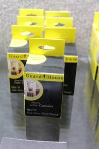 lot 3103 image: Lot of 90 GuardHouse Silver Round 39mm Coin Capsules - WILL SHIP