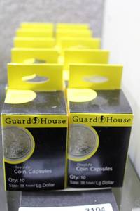 lot 3104 image: Lot of 100 GuardHouse U.S. Large Dollar 38.1mm Coin Capsules (2 of 3) - WILL SHIP