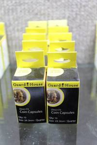 lot 3108 image: Lot of 100 GuardHouse U.S. Quarter 24.3mm Coin Capsules (3 of 5) - WILL SHIP