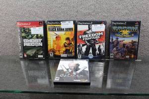 lot 3112 image: Lot of 5 Playstation Games (Ghost Recon, SOCOM U.S. Navy Seals, Freedom Fighters, Delta Force Black Hawk Down, Hitman Contracts) - WILL SHIP