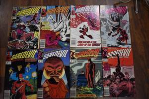 lot 3045 image: Lot of 8 Marvel Comics Daredevil (1964) #251 - 253, 258, 280, 282, 294, 297 -WILL SHIP