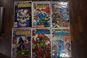 lot 3054 image: Lot of 6 Marvel Comics The Defenders (1972) #79, 80, 105, 107, 108, 123 -WILL SHIP