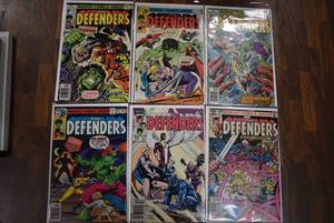 lot 3056 image: Lot of 6 Marvel Comics The Defenders (1972) #35, 46, 54, 69, 109, 124 -WILL SHIP