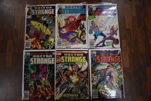 lot 3058 image: Lot of 6 Marvel Comics Doctor Strange (1974) #2, 48, 54, 55, 67, 75 -WILL SHIP