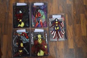 lot 3032 image: Lot of 10 Vintage Collectible Shi Mega Chromium Comic Cards - WILL SHIP