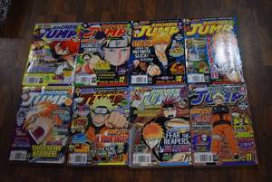 lot 3123 image: Lot of 8 Shonen Jump Magazines, Includes July 2008, Oct 2008, Mar 2009, July 2009, Oct 2009, Nov 2009, Dec 2009, Jun 2010 - WILL SHIP