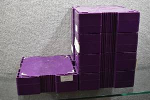 lot 3140 image: Lot of 5 Monster Stackable Purple Storage Boxes for Coins, Loose Parts, etc. (3 of 3) - WILL SHIP