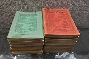 lot 3141 image: Lot of 27 Vintage Readers Digest Magazines Publication Dates Range from Early 1930s to Late 1940s - WILL SHIP