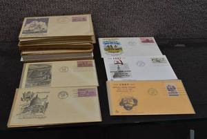 lot 3149 image: Stamps Lot of Approximately 65 Assorted First Day Issue Covers, Cachet Designers Include Dow-Unicover, Fleetwood & More - WILL SHIP