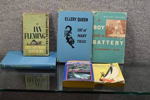 lot 3167 image: Lot of 6 Vintage Books -2 Ian Fleming James Bond Novels -You Only Live Twice & The Spy Who Loved Me -WILL SHIP