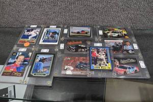 lot 3197 image: Lot of 11 Racing & Baseball Cards in Hard Screw-down Lucite Cases -See Photos -WILL SHIP
