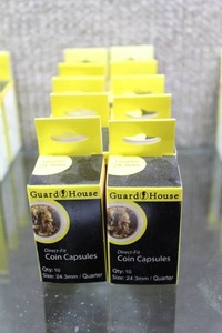 lot 3113 image: Lot of 100 GuardHouse U.S. Quarter 24.3mm Coin Capsules (5 of 5) - WILL SHIP