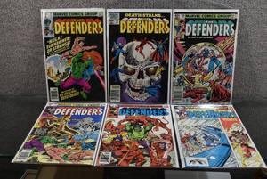 lot 3050 image: Lot of 6 Marvel Comics The Defenders (1972) #78 - 80, 105 - 107 -WILL SHIP