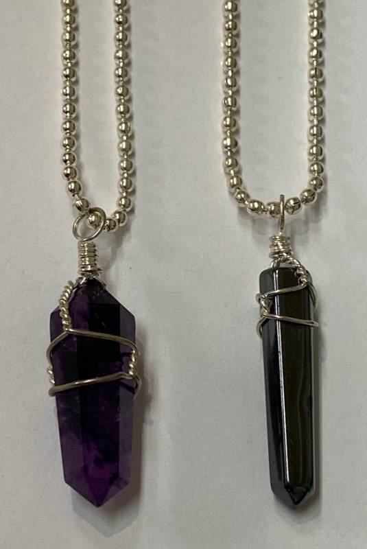 lot 1015 image: Amethyst Necklace & Hematite Necklace - Very Pretty Need a Gift for Someone