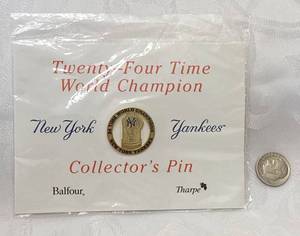 lot 7006 image: New York Yankees Collector Pin by Balfour Tharpe - 24 Time World Champion New in Package 1998