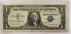 lot 6071 image: ONE DOLLAR SILVER CERTIFICATE - SERIES 1957 B