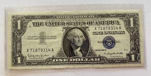 lot 6073 image: ONE DOLLAR SILVER CERTIFICATE - SERIES 1957 B