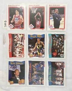 lot 7013 image: Early 90s Team - Coach - Player Basketball&nbspCards - Stockton - Worthy - Miller