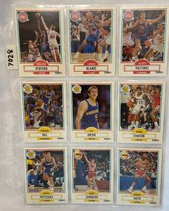 lot 7028 image: Vintage Basketball Cards - Pistons - Golden State - Houston