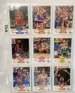 lot 7032 image: Vintage Basketball Cards - Kurt Rambis - Jeff Hornacek - Smith - Johnson - West