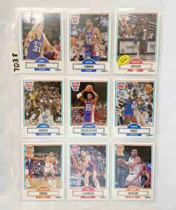 lot 7038 image: Vintage Basketball Cards - Pistons - NY Knicks - Nets