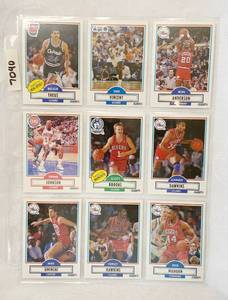 lot 7040 image: Vintage Basketball Cards - Pistons - 76ers - Magic - Nets - Timberwolves