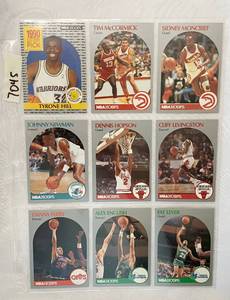 lot 7045 image: Vintage 1990 NBA Hoops Basketball Cards&nbsp