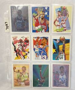 lot 7047 image: Vintage 1990 NBA Hoops Basketball Cards - Team Check Off Cards From This Set.