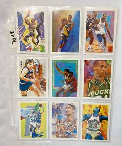 lot 7048 image: Vintage 1990 NBA Hoops Basketball Cards - Team Check Off Cards From This Set.