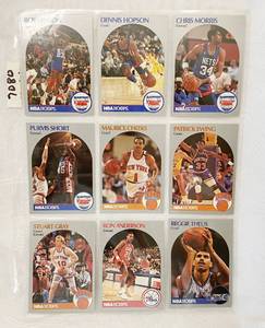 lot 7080 image: Vintage 1990 NBA Hoops Basketball Cards&nbsp- Patrick Ewing