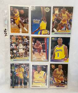 lot 7086 image: Vintage Basketball Cards - Lakers - Bullets