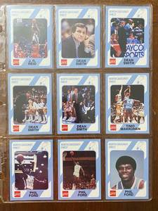 lot 7112 image: Vintage 1989 - Huge Set - Coca-Cola NORTH CAROLINAS FINEST - 147 Card Basketball Collection - COKE