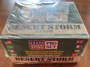 lot 6101 image: NEW SEALED BOX 1991 DESERT STORM PRO SET TRADING CARDS