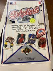 lot 6117 image: Vintage 1991 Upper Deck Collectors Choice Baseball Cards - UN-OPENED PACKS 15 Cards Per Pack -