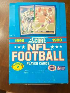 lot 6121 image: 30 Year Old Box - 1990 Score NFL Football Player Cards Series 2 - Sealed Packs