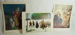 lot 2961 image: Lot of 3 Vintage Religious Art Prints - Must see