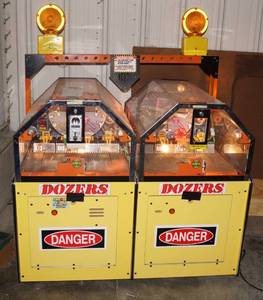 lot 6147 image: COIN PUSHER - Bubbas Excavation Company Arcade Machine - Benchmark - Watch VIDEO