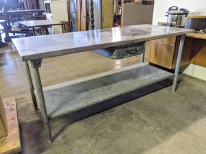 lot 4182 image: Stainless Steel Prep Table