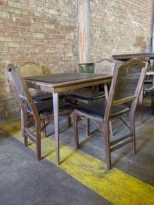 lot 4192 image: Card Table With Four Chairs