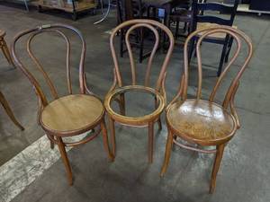 lot 4222 image: Antique Wood Chairs, Need Work