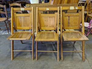 lot 4229 image: (3) Antique Folding Chairs