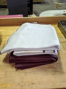 lot 4267 image: Assorted Maroon Table Cloths