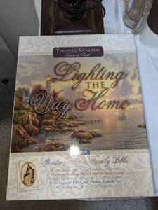 lot 4368 image: Lamp And Lighting The Way Home Thomas Kinkade Wedding Bible