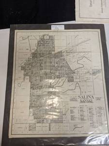 lot 4380 image: 1933 Map Of Salina KS And 1930 Tiffany And Co Catalog