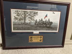 lot 4391 image: Confederate Art With Replica Five Hundred Dollar Bill 170950