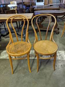 lot 4221 image: (2) Antique Wood Chairs