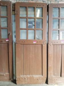 lot 4143 image: Antique Wood Garage Door