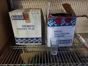 lot 4245 image: 2 Boxes Of Glass Cups