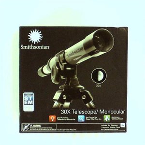 lot 1342 image: Smithsonian 30X Telescope Monocular Kit